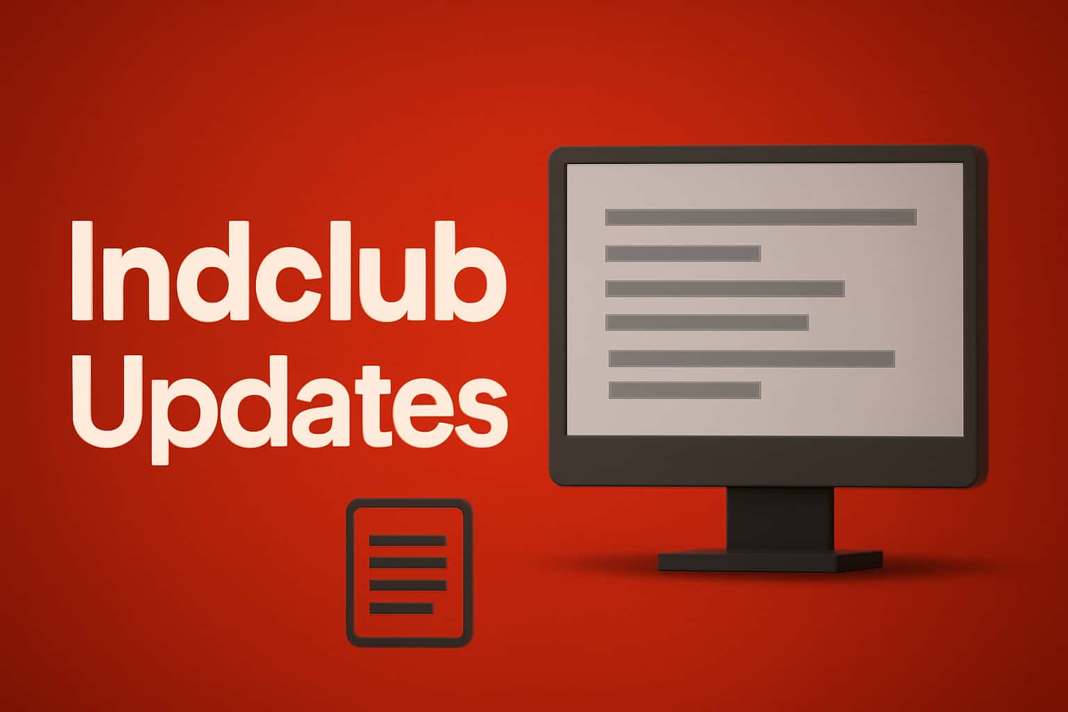 An informative representation of Indclub Updates with a futuristic design.
