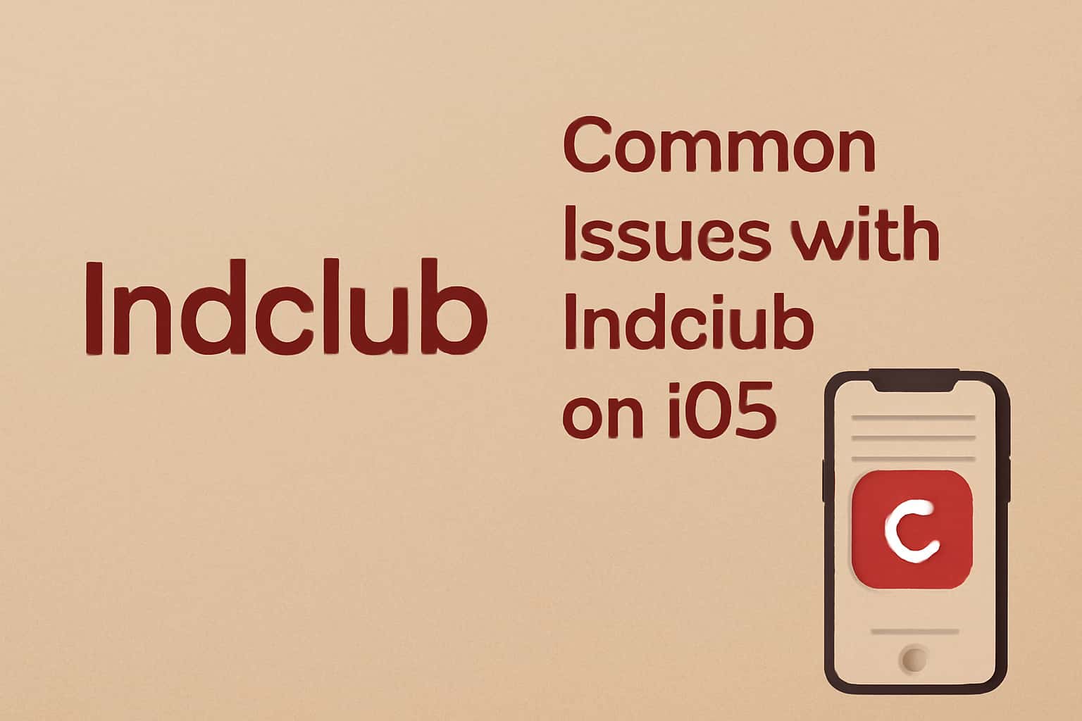 An illustrative scene depicting common issues users face with the Indclub app on iOS.