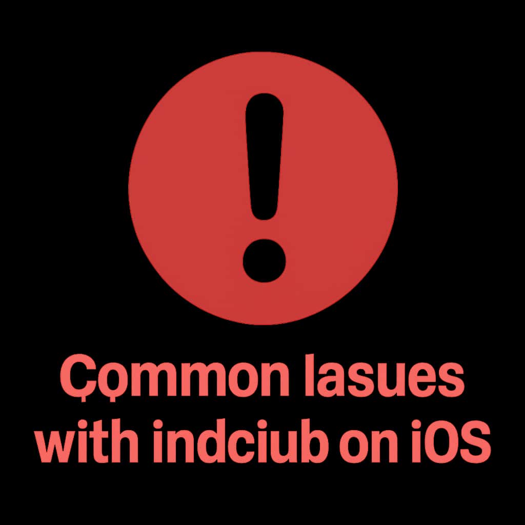 An icon representing common issues with the Indclub app on iOS.