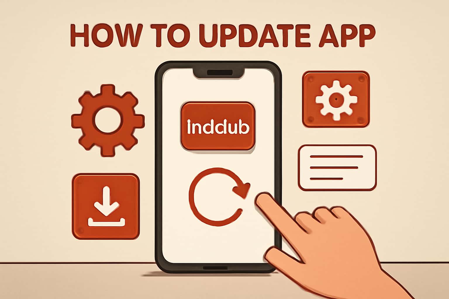 An informative graphic illustrating the update process for Indclub App.