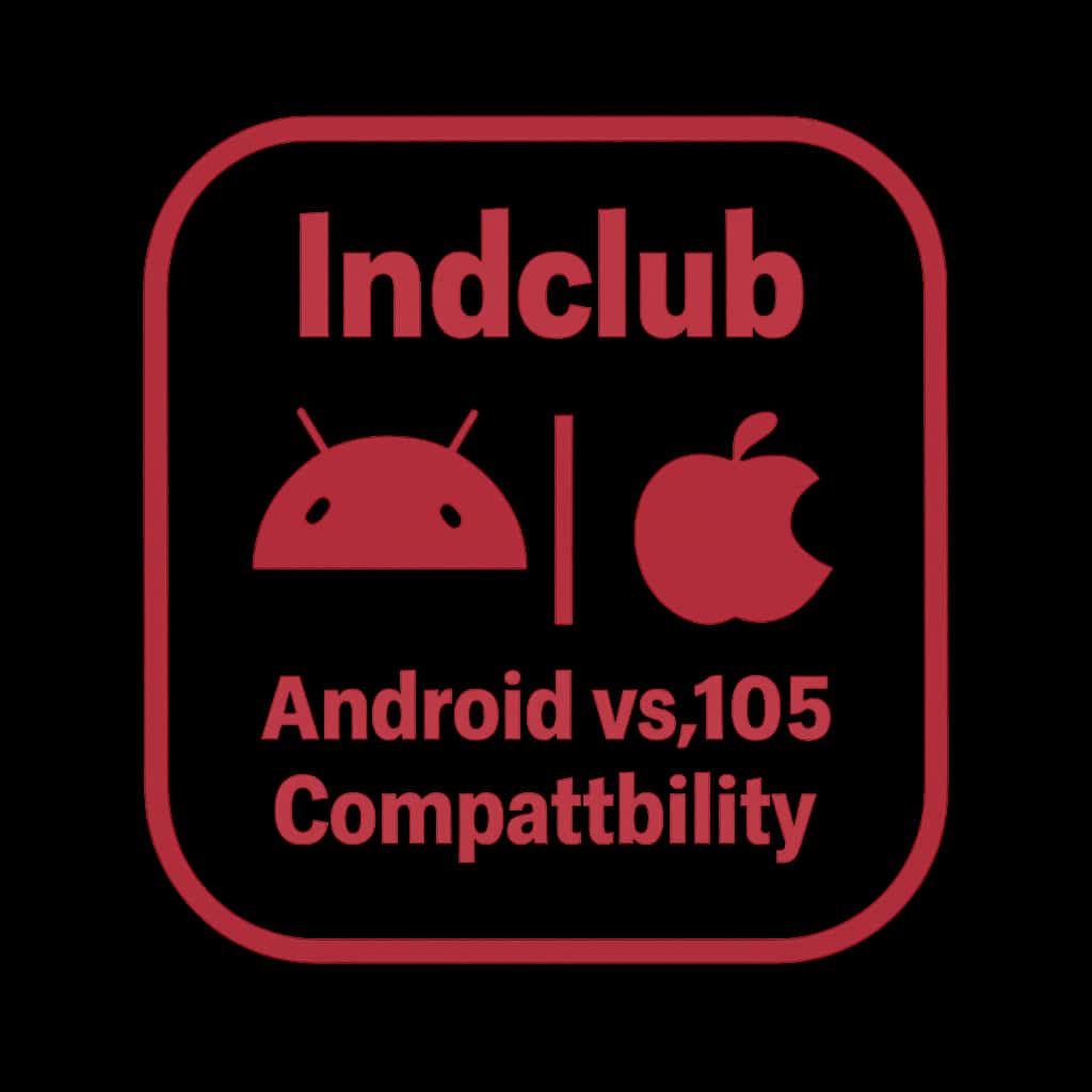 Badge symbolizing Indclub compatibility across Android and iOS