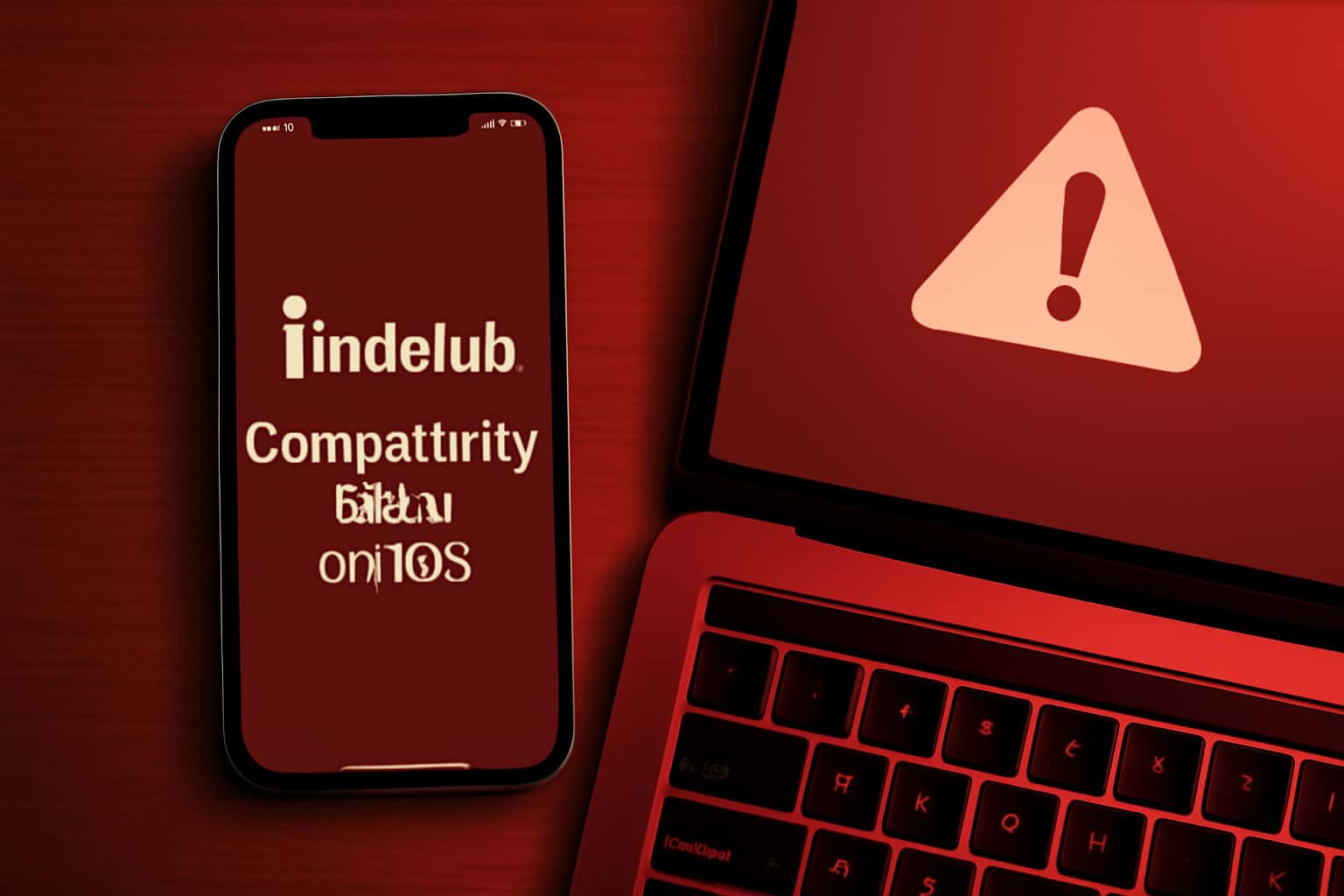 Informational graphic about Indclub Compatibility Issues on iOS