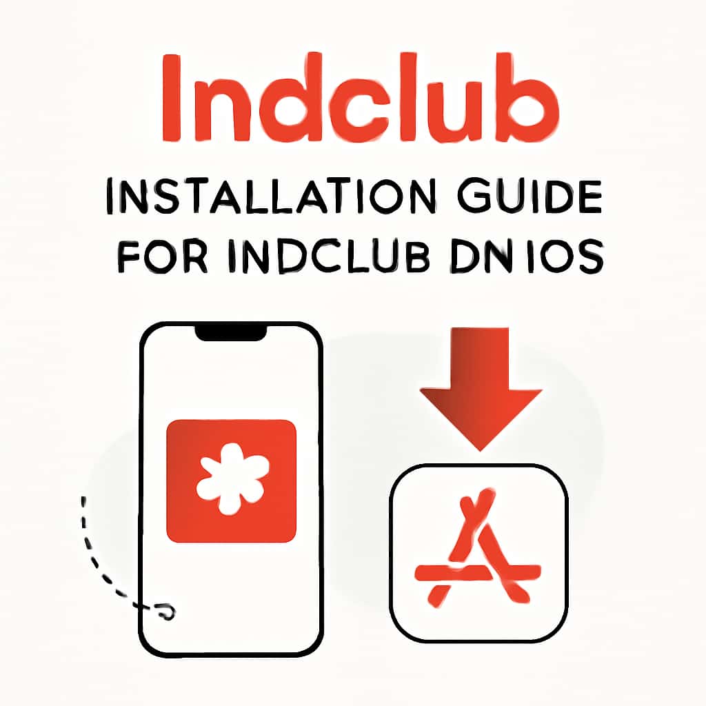 Diagram explaining installation process for Indclub on iOS