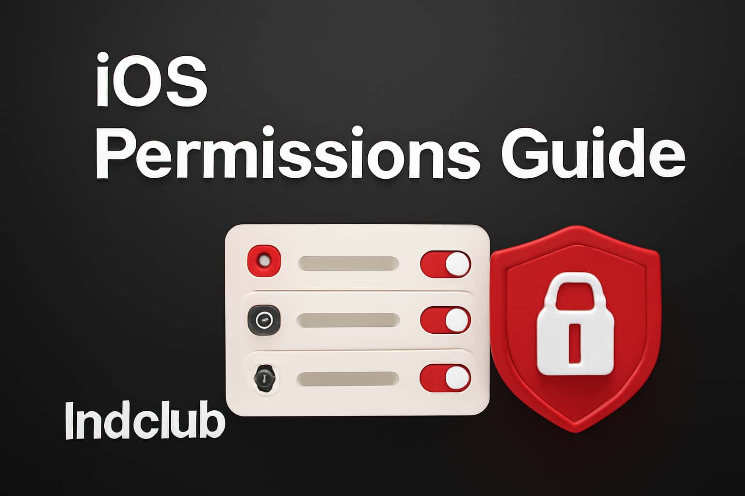 Informational illustration about iOS Permissions for the Indclub app.