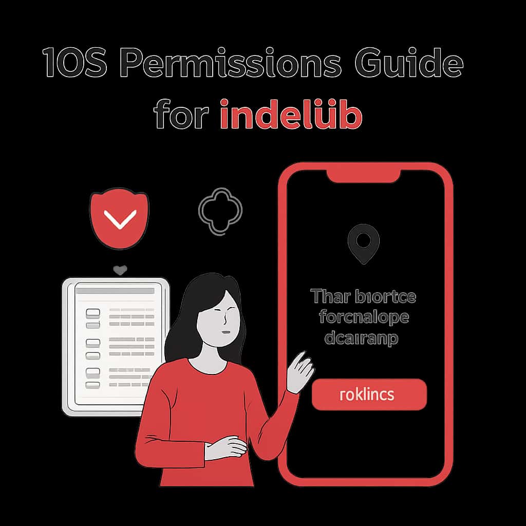 Diagram showing the permissions needed for the Indclub app on iOS.