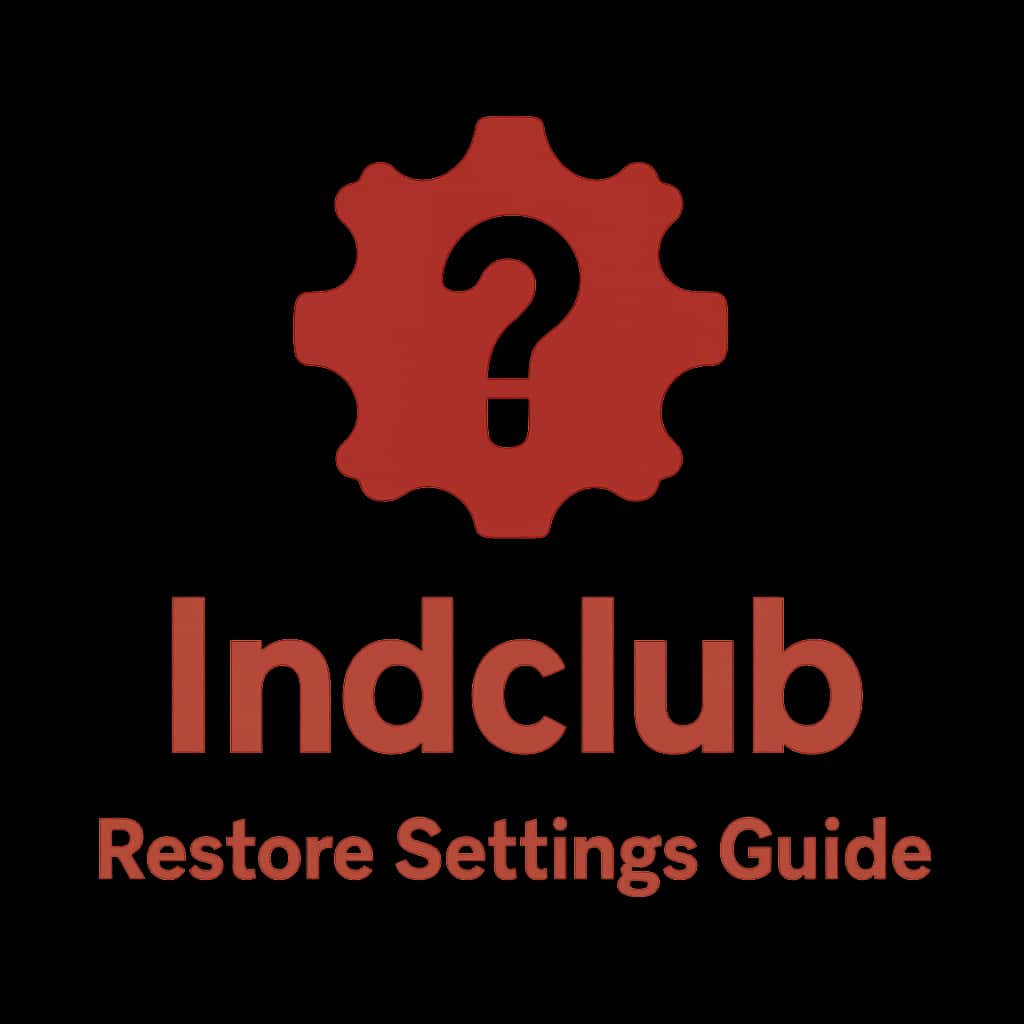 Icon representing Indclub Restore Settings Guide.