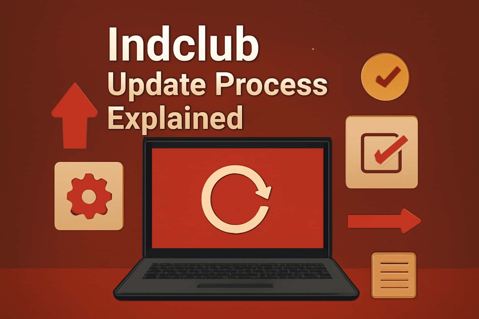 An informational graphic illustrating the Indclub update process.