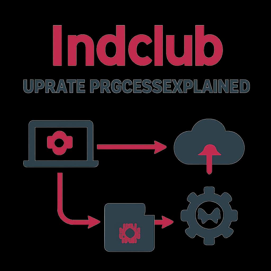 An educational diagram highlighting the Indclub update steps.