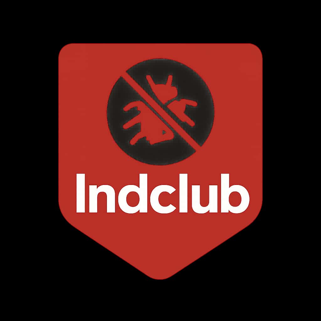 Icon representing Indclub and its bug-free status.