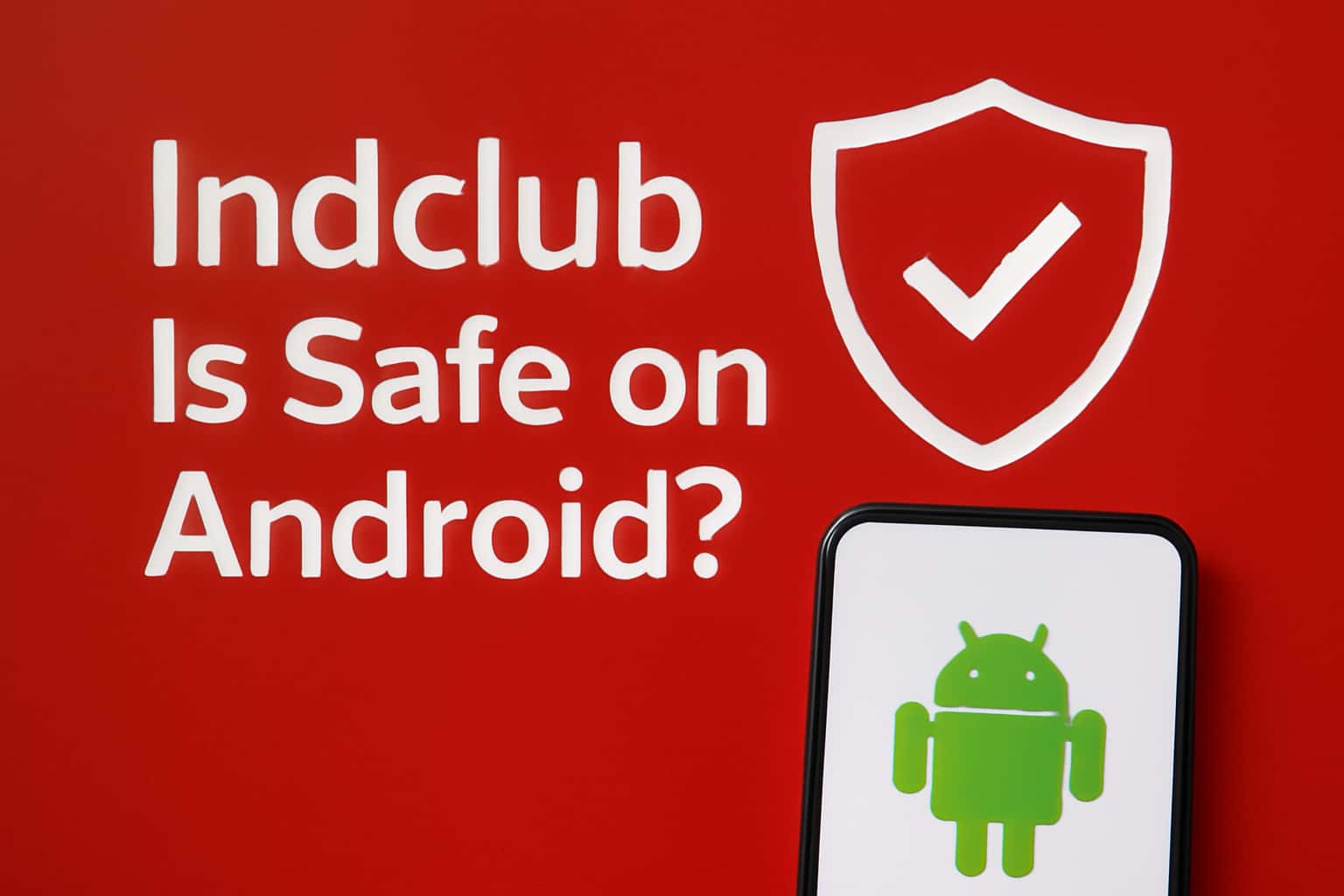 Informative image about the safety of Indclub on Android devices.