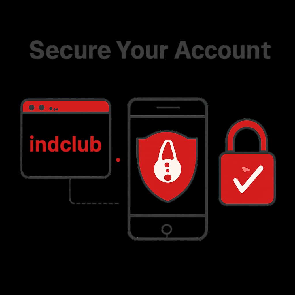 Diagram illustrating steps for securing your Indclub account