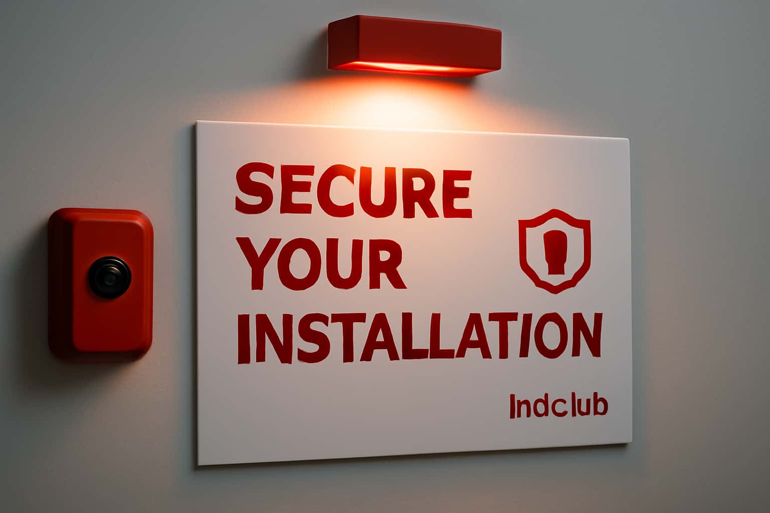 An informative scene about securing Indclub installation.