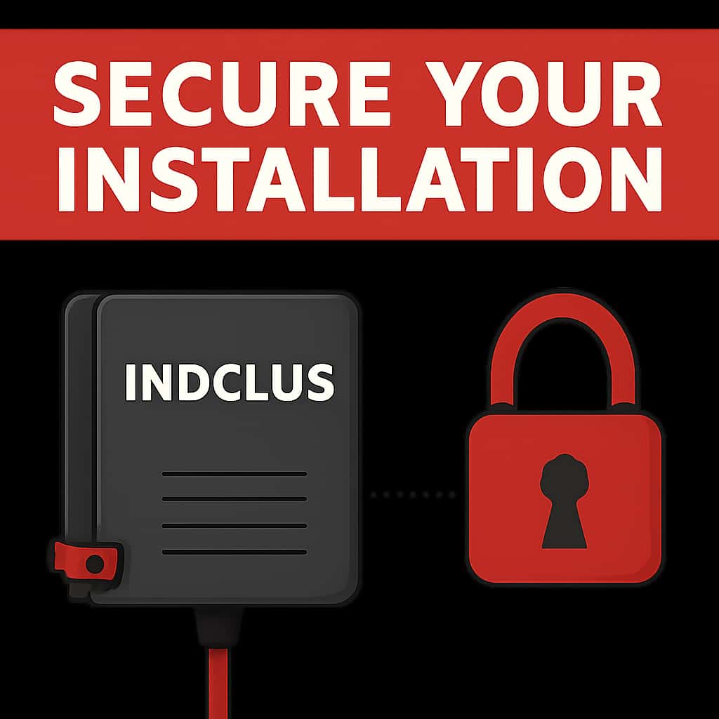 Diagram illustrating Indclub installation security.