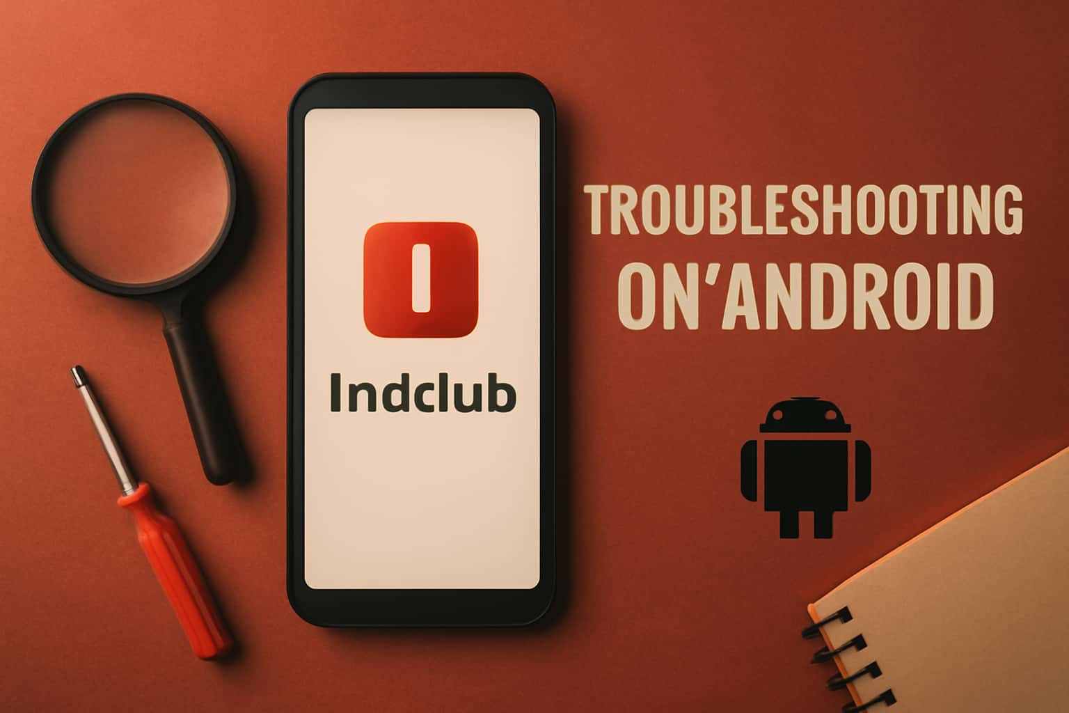 Visual representation of troubleshooting Indclub on Android